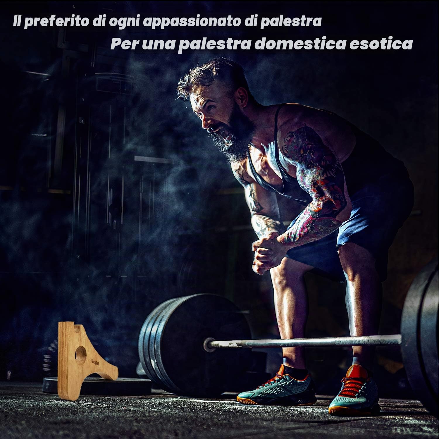 Yes4All Supporto per il sollevamento con bilanciere con impugnatura in gomma antiscivolo – Adatto per il carico, lo scarico e la sostituzione delle piastre di peso