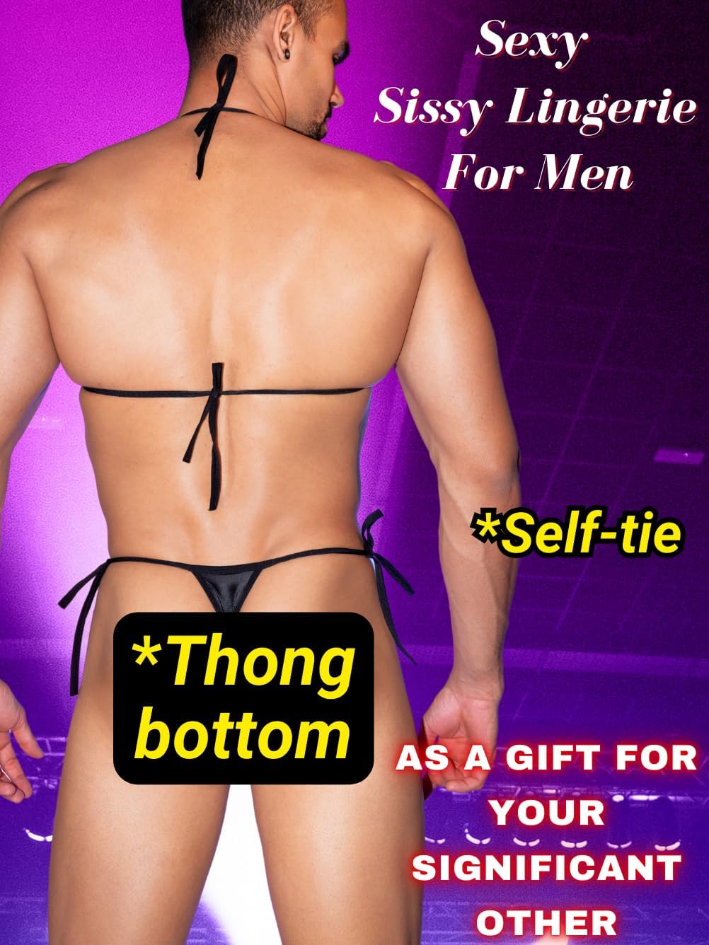 Lingerie Set For Men, Sexy Bra And Panty, Mens Sissy Clothes, Thong Bikini Underwear G String Exotic Man Gay - Image 3