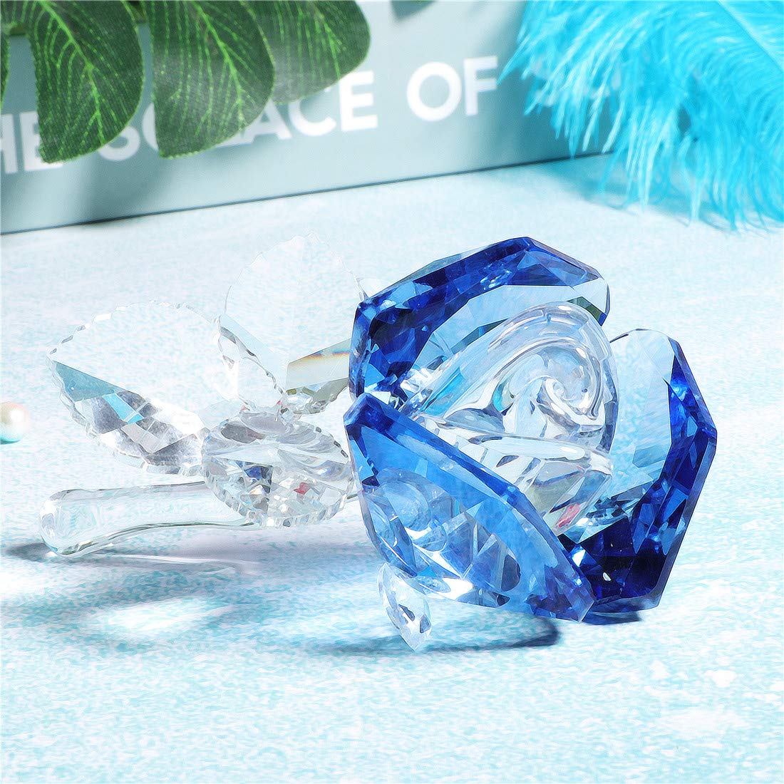 Amazon.co.jp: Waltz&F K9クリスタル クリスタルバラ 水晶置物 水晶