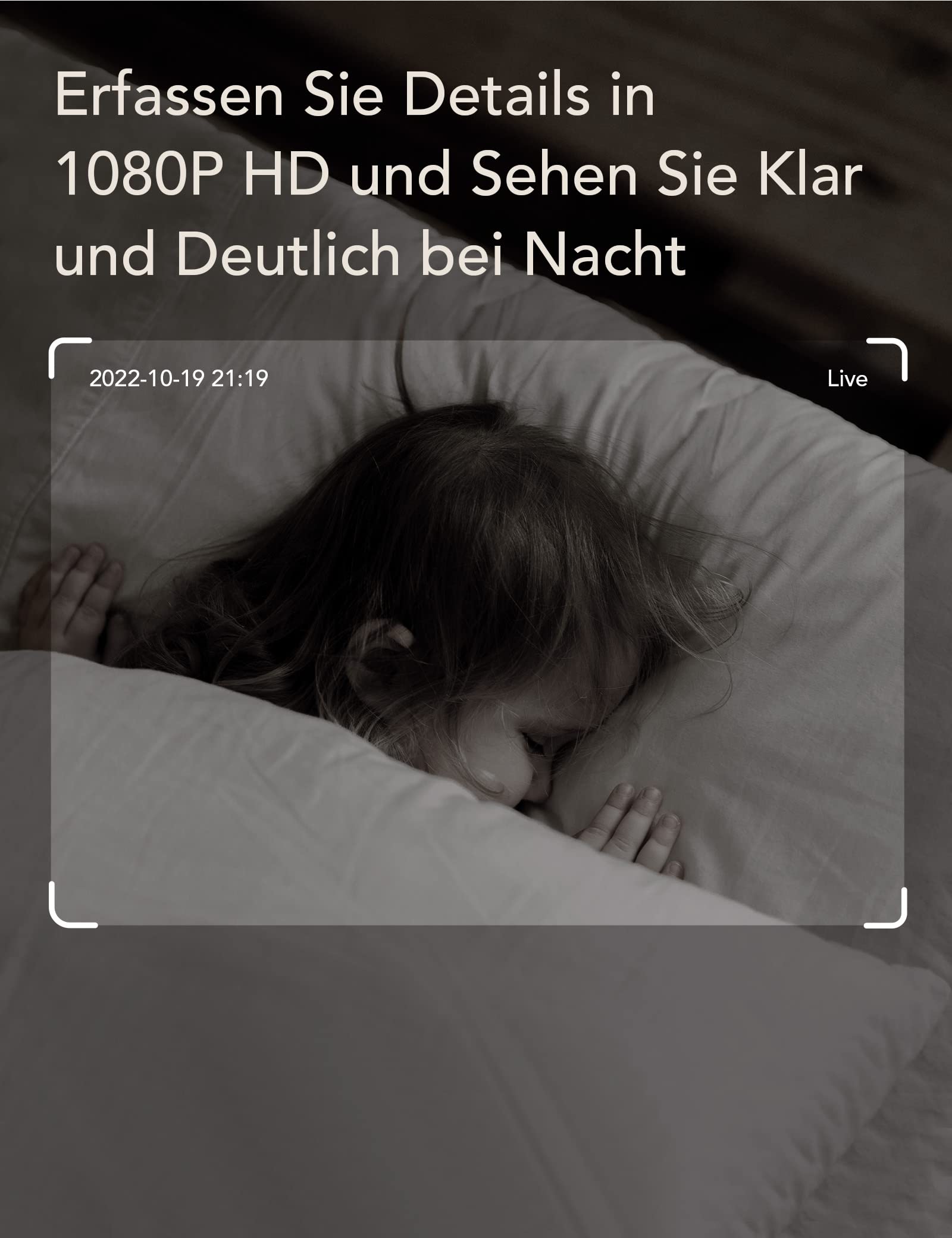 nooie Baby Monitor, Babyphone mit Kamera WLAN, Baby Kamera mit APP und Handy Verbindung, 1080P Nachtsicht, Bewegungs und Cry Detection Alexa kompatibel, Bewegungs Geräuscherkennung