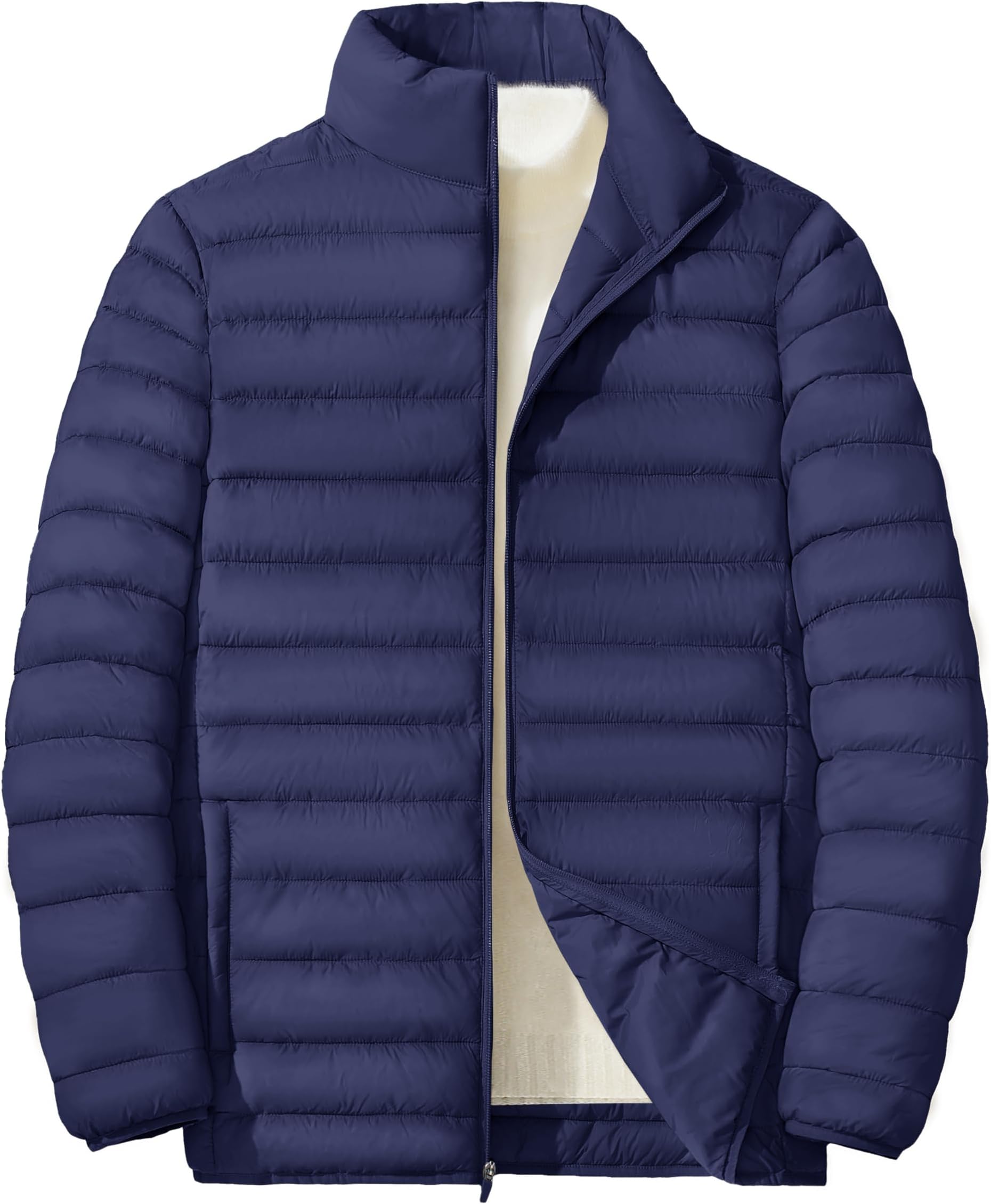 MAGNIVIT Men's Puffer Jackets Lightweight Warm Winter Coat Water-Repellent Windbreaker Insulated Quilted Packable Jacket