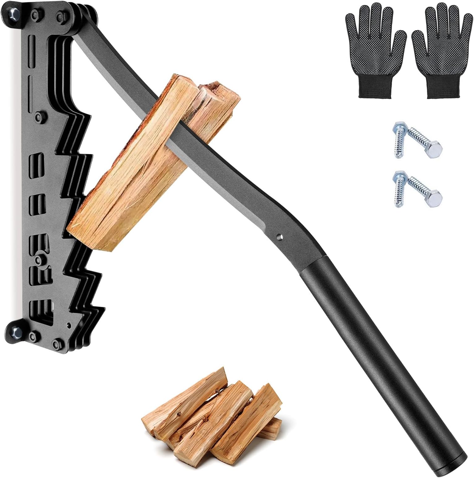 Naiveroo Wall Mounted Firewood Kindling Splitter - 2024 New Designed Kindling Splitter for Wood, Manual Firewood Kindling Splitter for Soft Wood Indoor or Outdoor