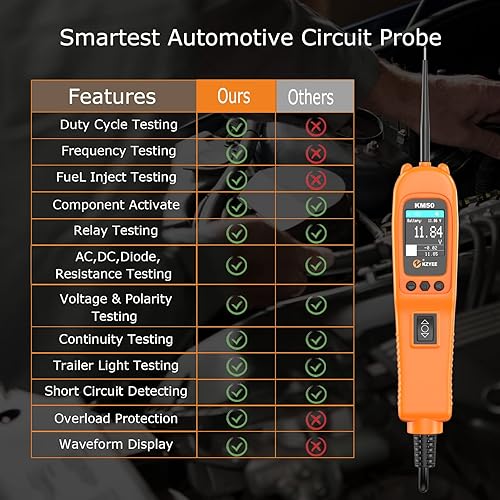 Miniatura 5 de KZYEE Kit de sonda de corriente, Probador de sonda de circuito de potencia automotriz, Buscador corto para inyección de combustible, Ciclo de