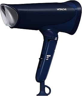 日立 ヘアドライヤー マイナスイオン 大風量1.9㎥/分 独立温冷切替ボタン 持ちやすいハンドル形状 HID-T600B A ネイビーブルー