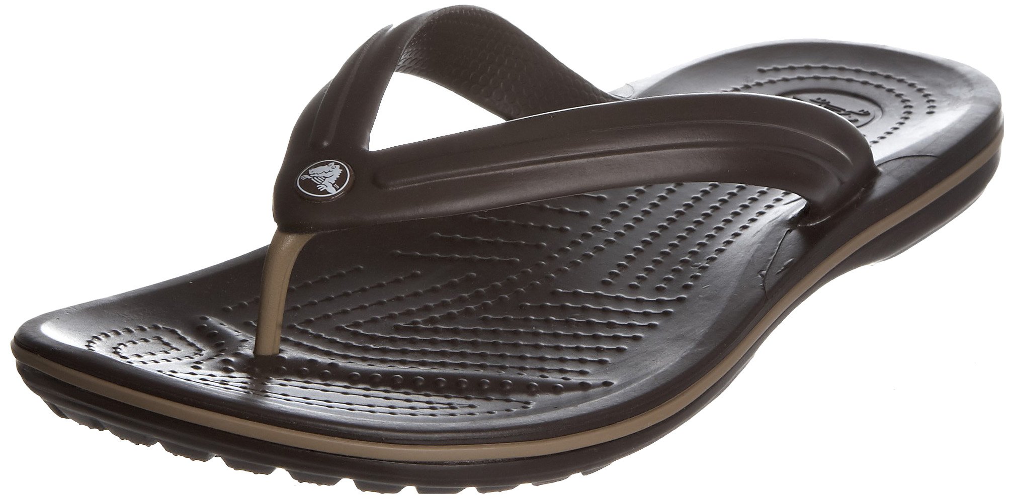 Crocs Crocband Flip Flop | Slip-on Sandals | Shower Shoes, Espresso, 6 UK Men/ 7 UK Women