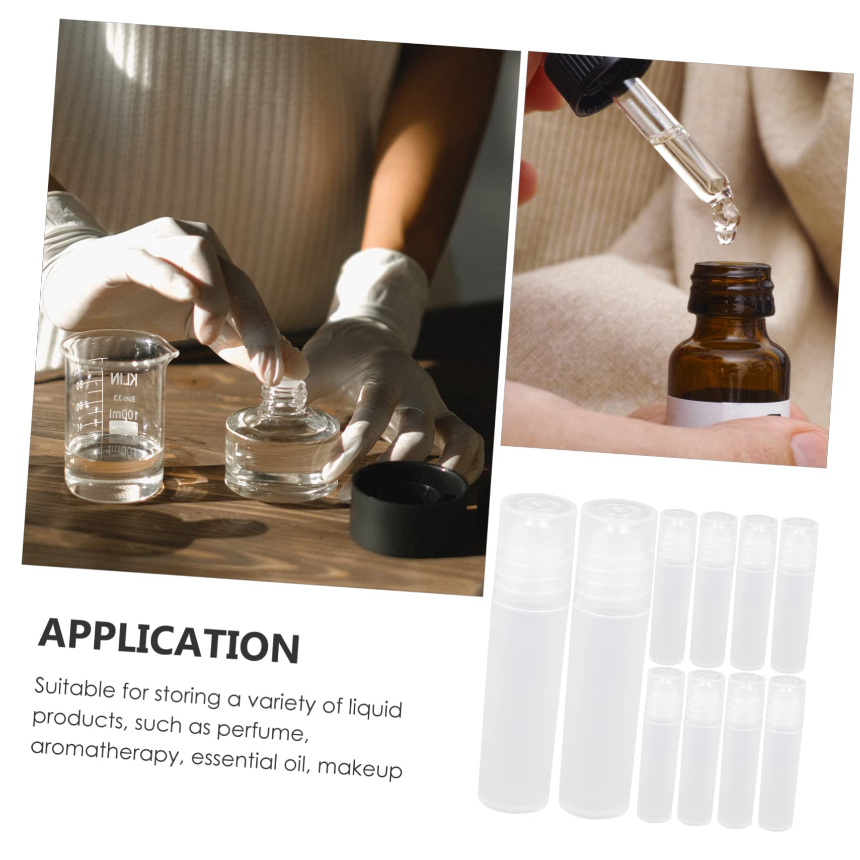 minkissy 50piezas Botellas De Perfume Rellenables De Rodillo De Inoxidable Frascos De Viaje Para Esencial Cosméticos y Perfume Cada