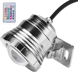 Brrnoo Luces de Estanque RGB Luces de la Fuente LED Submarina con Control Control Remoto para el Acuario para el Jardín Al Aire Libre Fuente Paisaje (Aluminio plástico plástico)