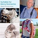 ZORBES 2PCS Silicone AirTag Holder for Dog Collar Dual Grip gallery image