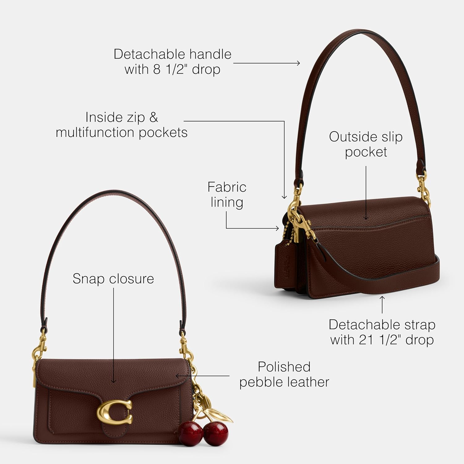 COACH womens Tabby Shoulder Bag 20 - Image 3