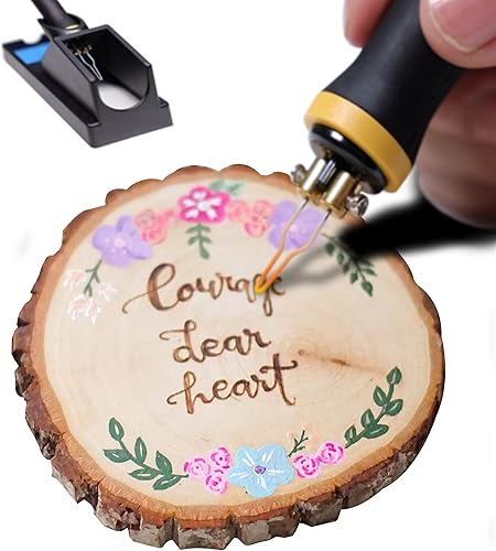 Miniatura 4 de HimaPro Kit de quemado de madera de doble bolígrafo, kit de herramientas para quemar madera, kit de estación de combustión de madera, kit de