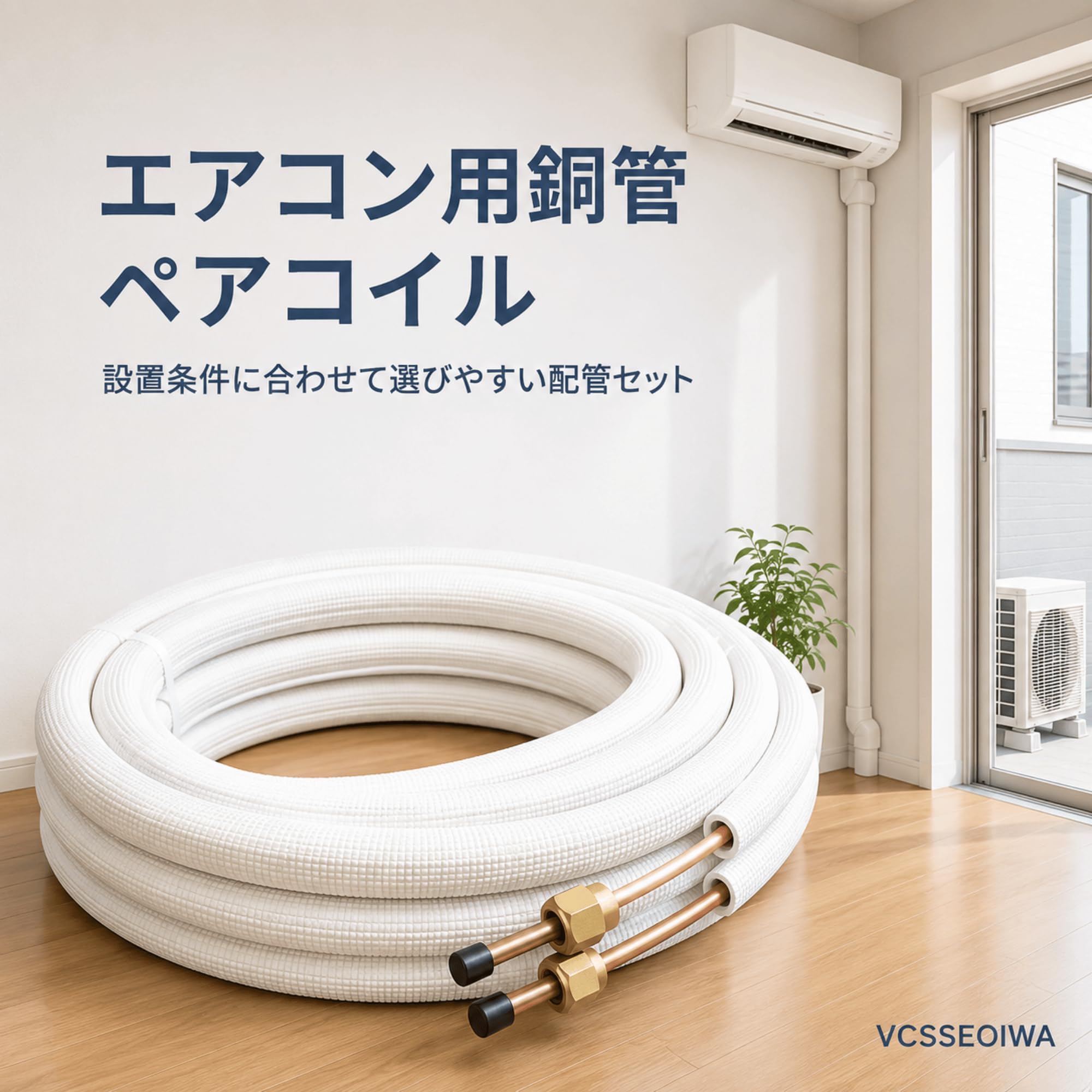 Amazon.co.jp: エアコン用銅管 ペアコイル 2分3分 2分4分 3m 4m 5mから