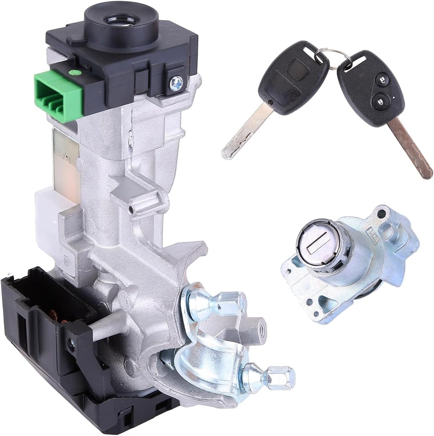 Ignition Switch Cylinder Door Lock W/2 Keys Compatible for Honda Pilot 2009-2012 Accord Civic Fit Odyssey 2005-2011 Ignition Switch Lock Cylinder Assembly Set Replace 06351-SZA-A01 72185-SZA-A01