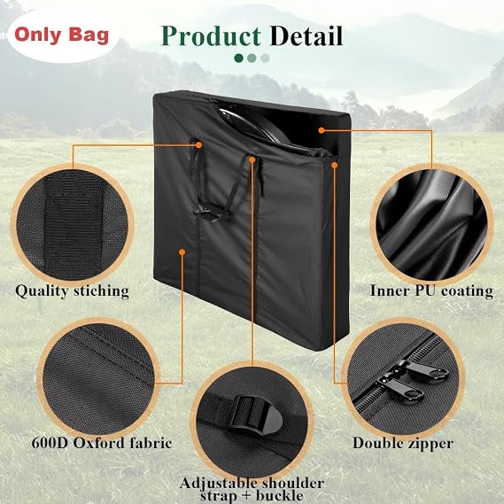 26 Folding Card Table Storage Bag, 26x26 Carry Bag for Square Table