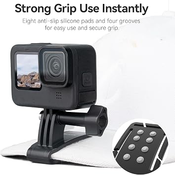 Adaptom TELESIN Head Belt Mount with Cover Clip, Quick Release Head Belt Mount GoPro Hero 12/11/10/9/8/7/6/5, Compatible with Fusion, Max, DJI OSMO and Most Action Cameras