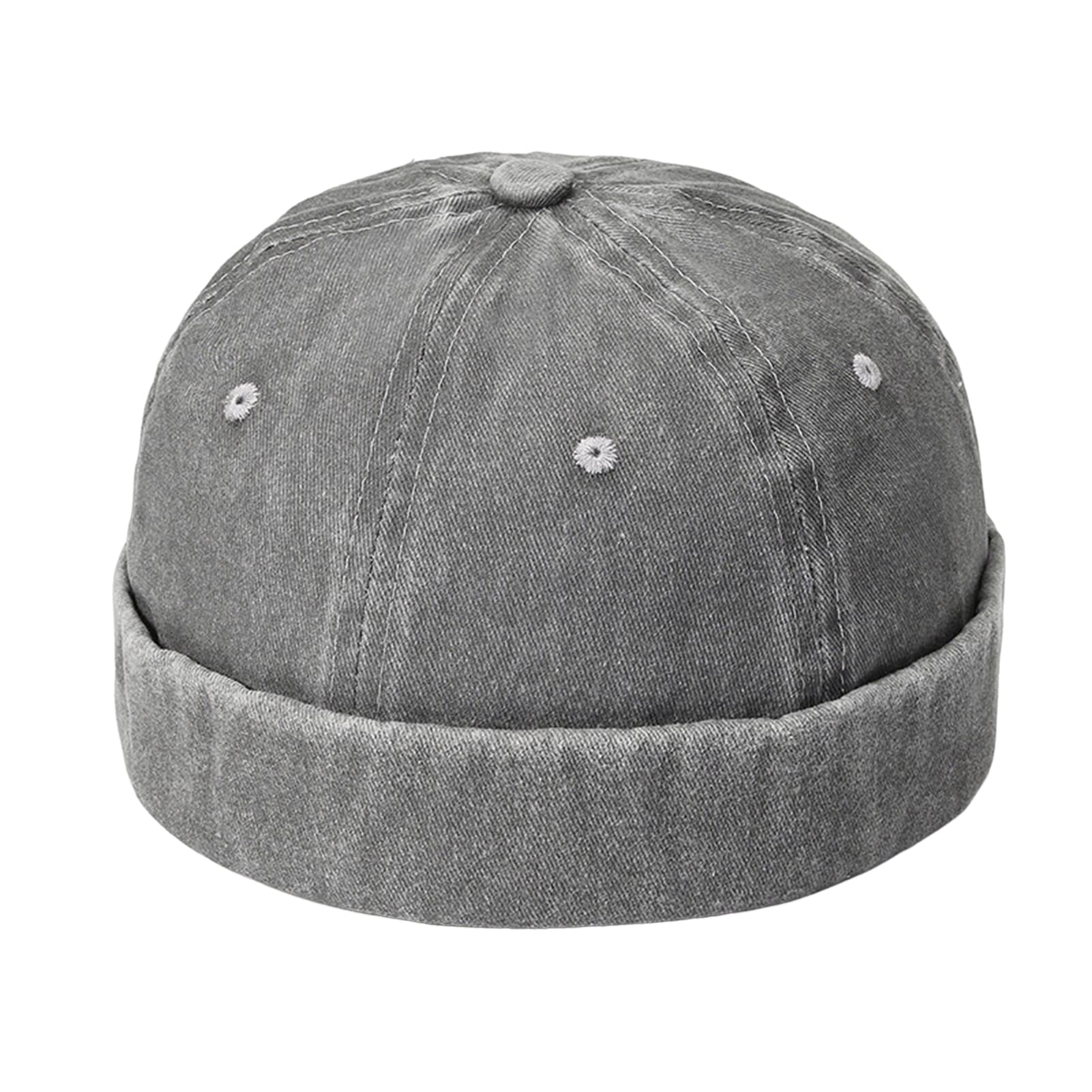 matumou Docker Hat Color Adjustable Breathable Brimless Lightweight Decorative Retro Four Seasons Sailor Hat Daily Hat Docker Hat