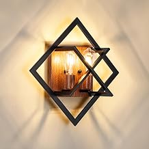 Farmhouse Wall Sconce, Black Wood, 2-Light