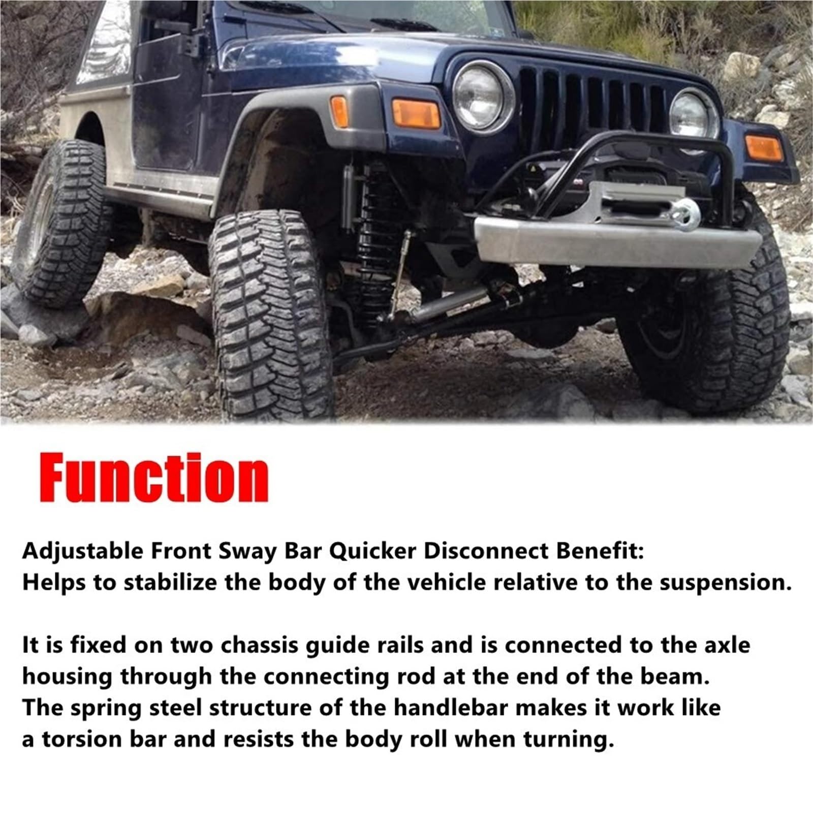 Biellette barra stabilizzatrice Adatto per Jeep Wrangler JK JKS 2/4 porte 2007-2018 Auto PRC-1010A Sollevatori regolabili Collegamenti per barre stabilizzatrici anteriori Disconnetti