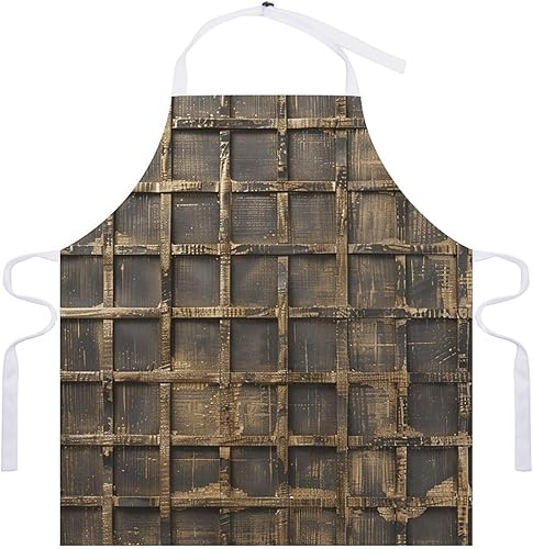 Miniatura 7 de MUSM Apron for Adults - 27.6 X 31.5 Inch, Heavy-Duty Polyester Aprons with Two Large Pockets, Waterproof Metallic Gold Mesh Kitchen Apron for