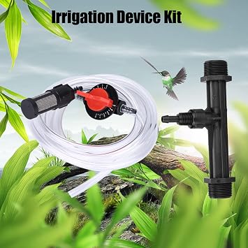 Tnfeeon Venturi Fertilizer Injector Kit, Automatic Garden Irrigation Device Agriculture Fertilization Injector Watering Kit, Plastic Material, Drip Irrigation