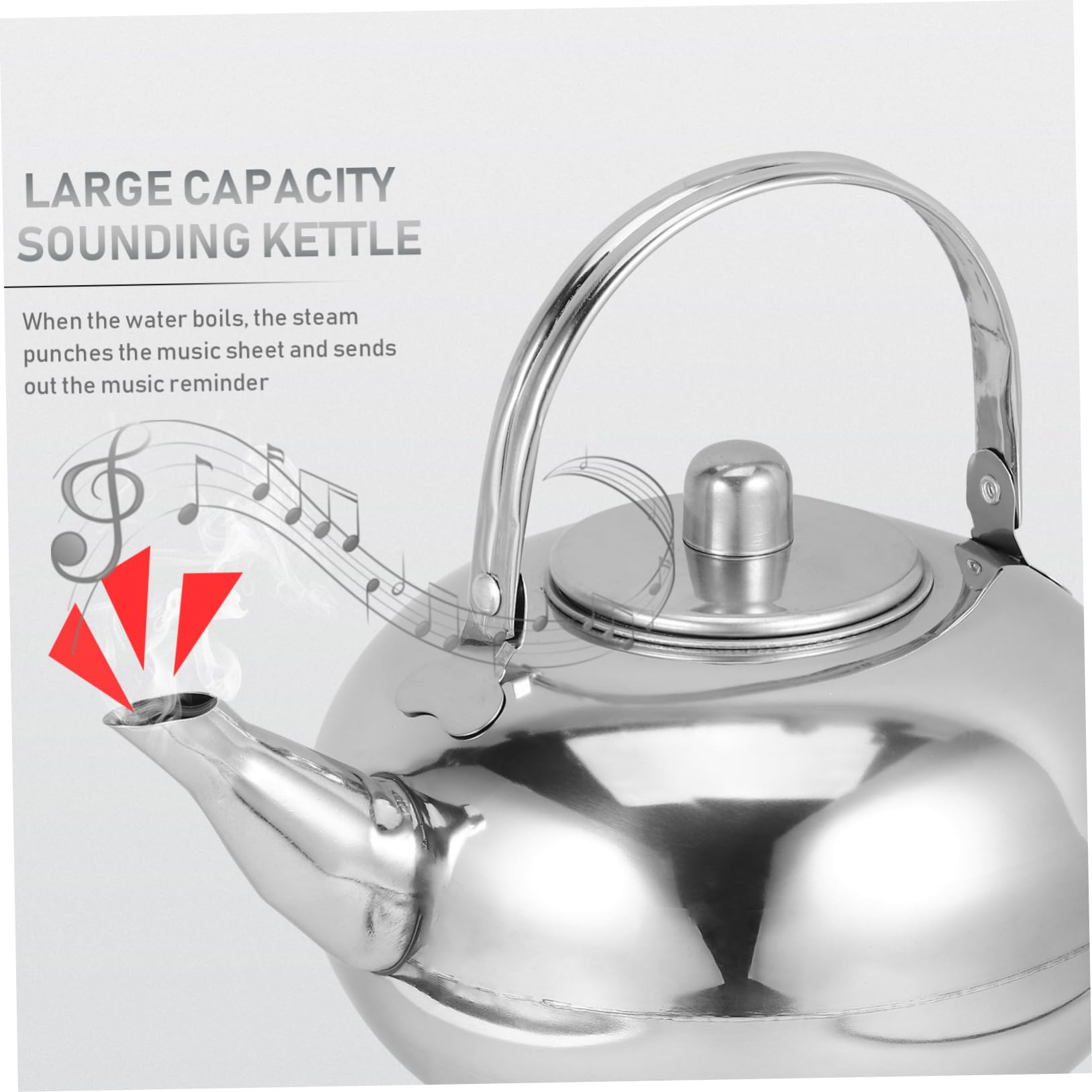 OFFSCH Thick Stainless Steel Thermal Teapot Insulated Kettle for Home and Restaurant Use Vacuum Water Pot for Tea and Beverages Stylish Silver Design