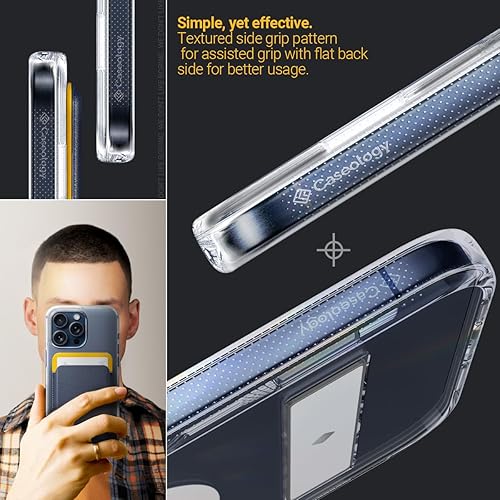 Miniatura 5 de Caseology Capella Mag Kickstand - Funda 5G con función atril para iPhone 15 Pro Max ultratransparente antiamarilleamiento compatible con Magsafe