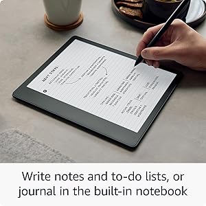 Amazon Kindle Scribe (32 GB) - 10.2 300 ppi Paperwhite display, a Kindle and a notebook all in one, convert notes to text and share, includes Premium Pen