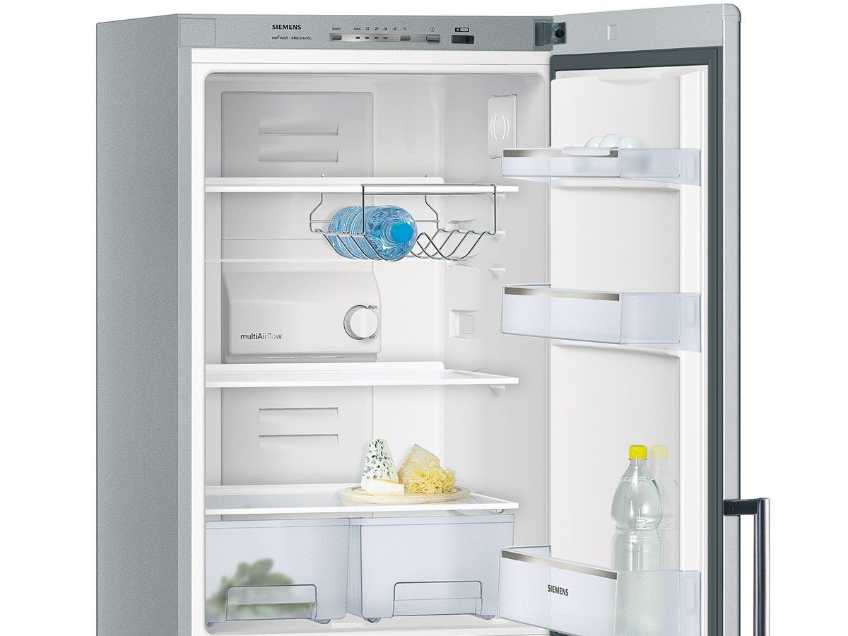 Siemens KG33NX45 Réfrigérateur congélateur/A+ / 291 L/chrome inox métallique/noFrost/verre safetyGlas