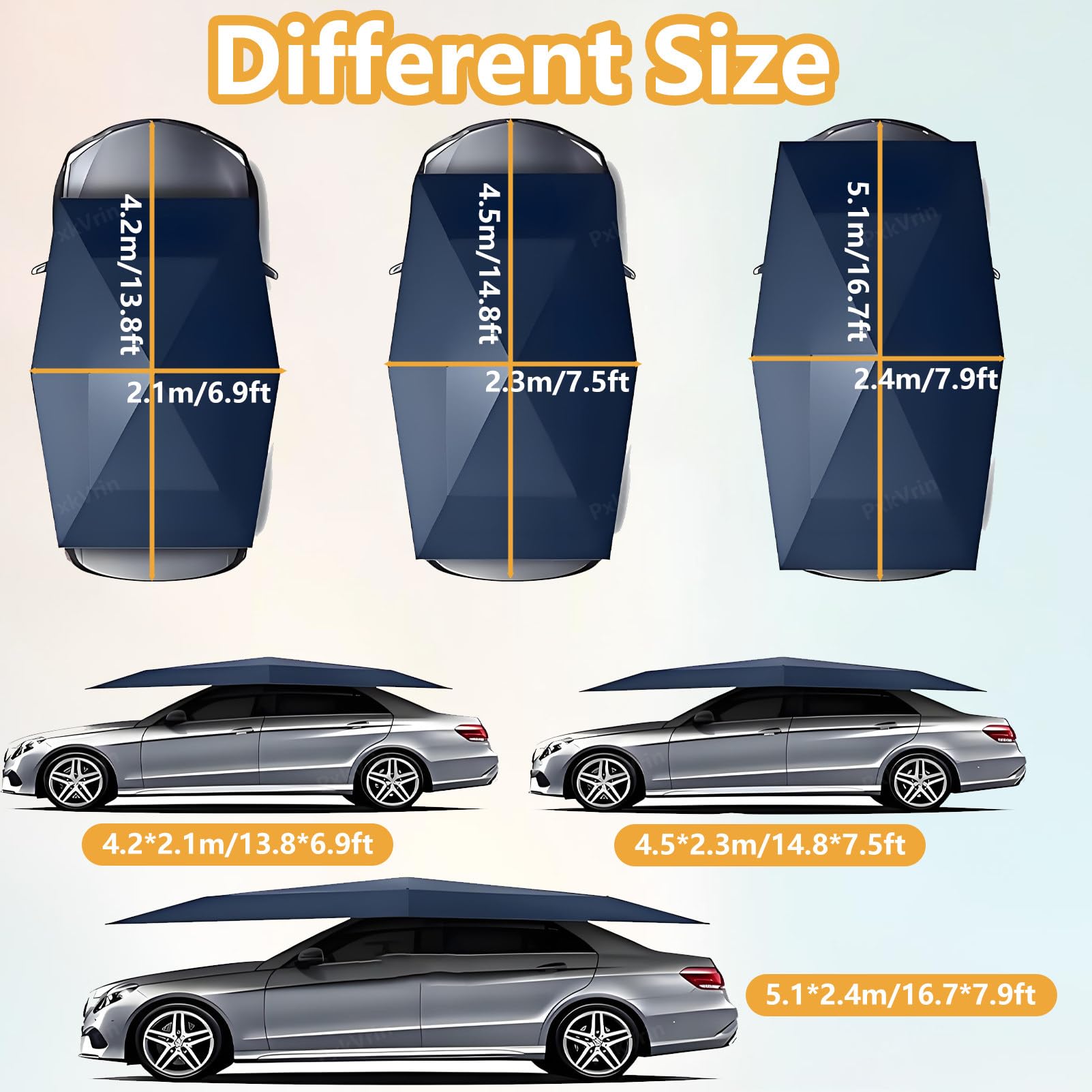 Housse de tente automatique pour abri de voiture - Pliable et mobile - Support extérieur - Protection UV pour voiture - Abri étanche pour véhicule