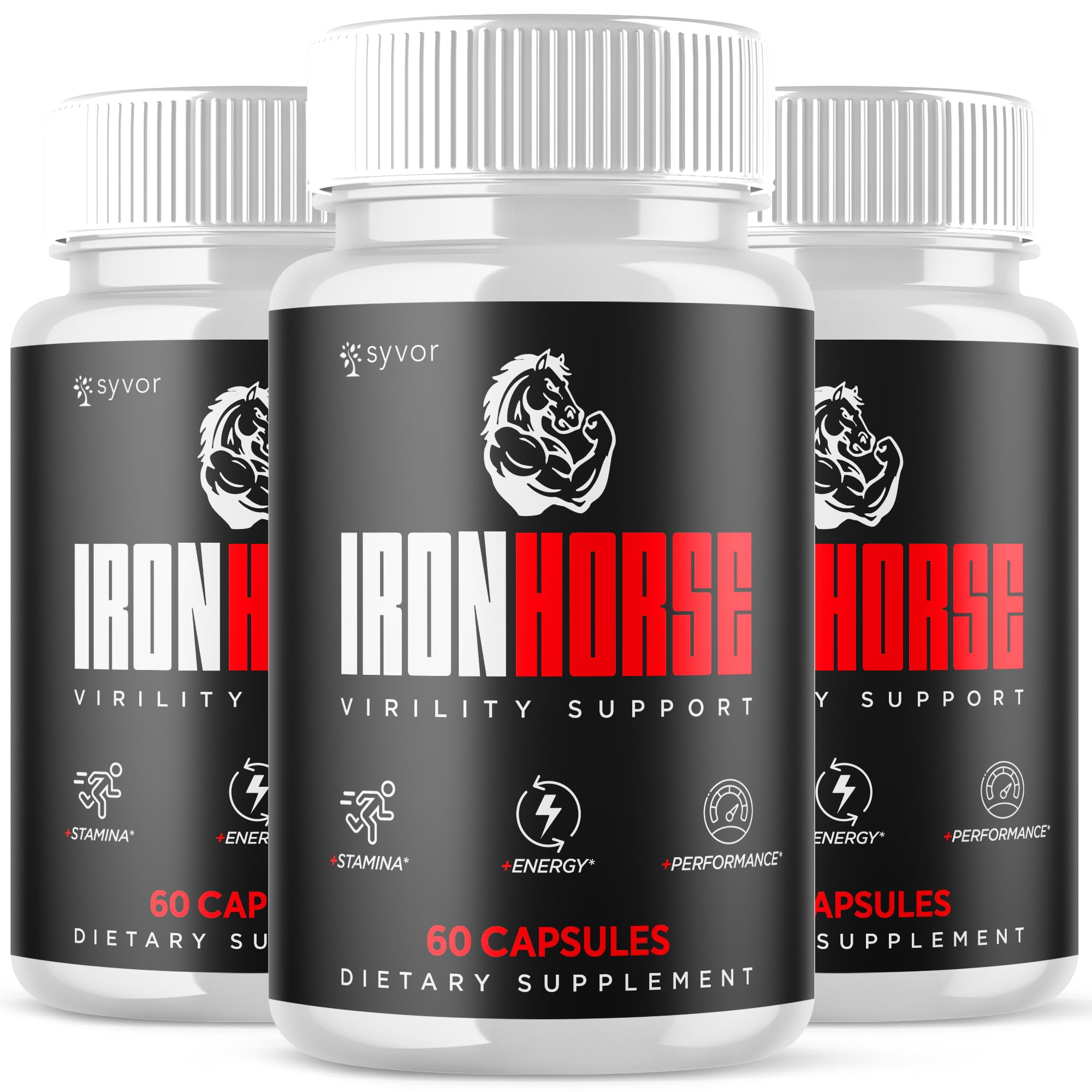 3 Pack Iron Horse Supplement Pills Official Iron Horse Pills for Men with All Natural Ingredients Advanced IronHorse