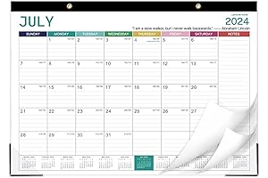 2024-2025 Desk Calendar: Style & Functionality, 18-Month Lifestyle Planner, July 2024 - December 2025