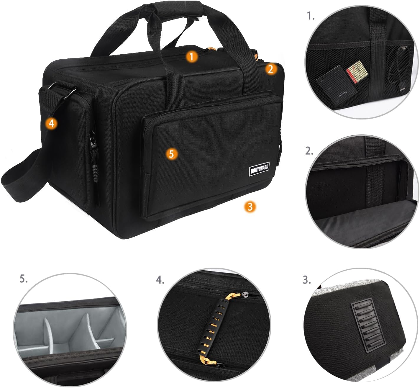 Bodyguard Sac vidéo Jupiter Grand pour Grand Sac Photo et Appareil Photo (XXL)