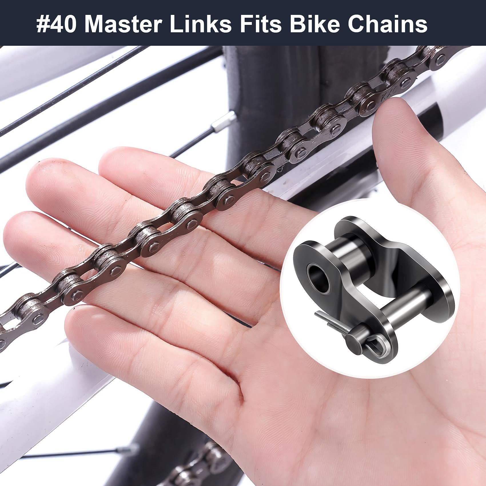 OIIKI Roller Chain Offset Link #40, 8-Pack — Amazon image 5