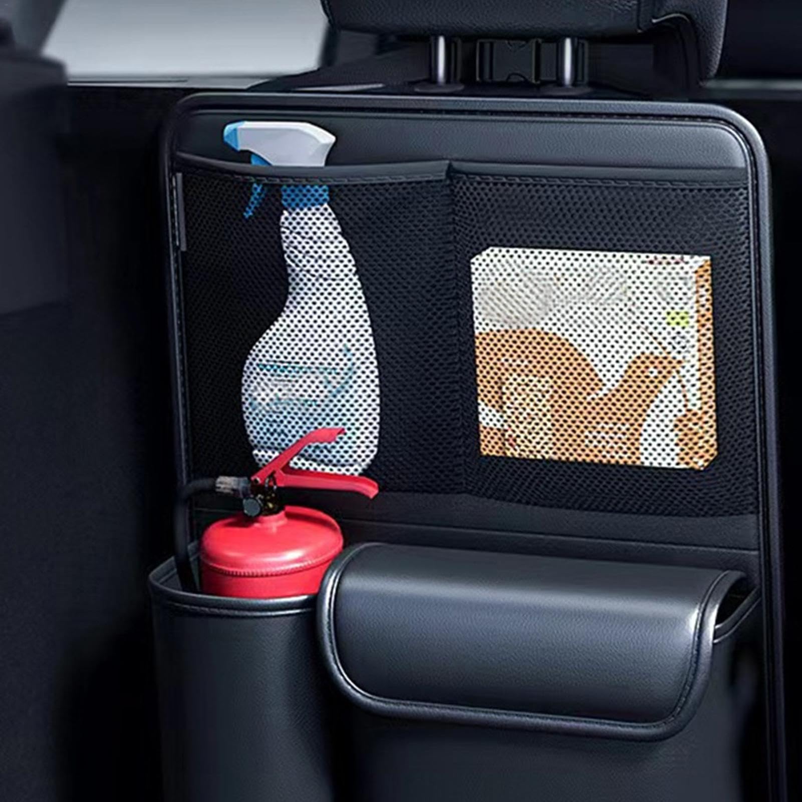 Organizer Sedile Posteriore Auto, Organizzatore per auto, Impermeabile Organizzatore Sedile Posteriore Auto, con Multi-Tasca, Organizer per Sedile Posteriore dell'auto, Facile da Pulire, Nero