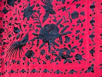 【美品】　フラメンコ　マントンシージョ刺繍　黒 美品 フラメンコ衣装】ブラック マントン シージョ ピキージョ