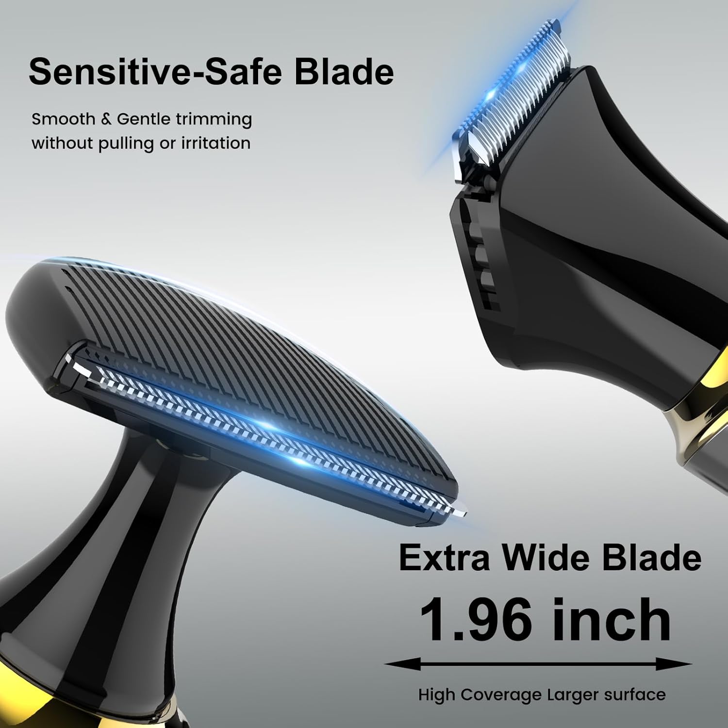 Electric Mens Back Shaver Body Trimmer Hair Groomer 4 in 1 Kit with Extendable Auxiliary Arm Waterproof Facial,Chin,Arm,Back,Pubic Hair Trimmer Grooming Set - Image 3