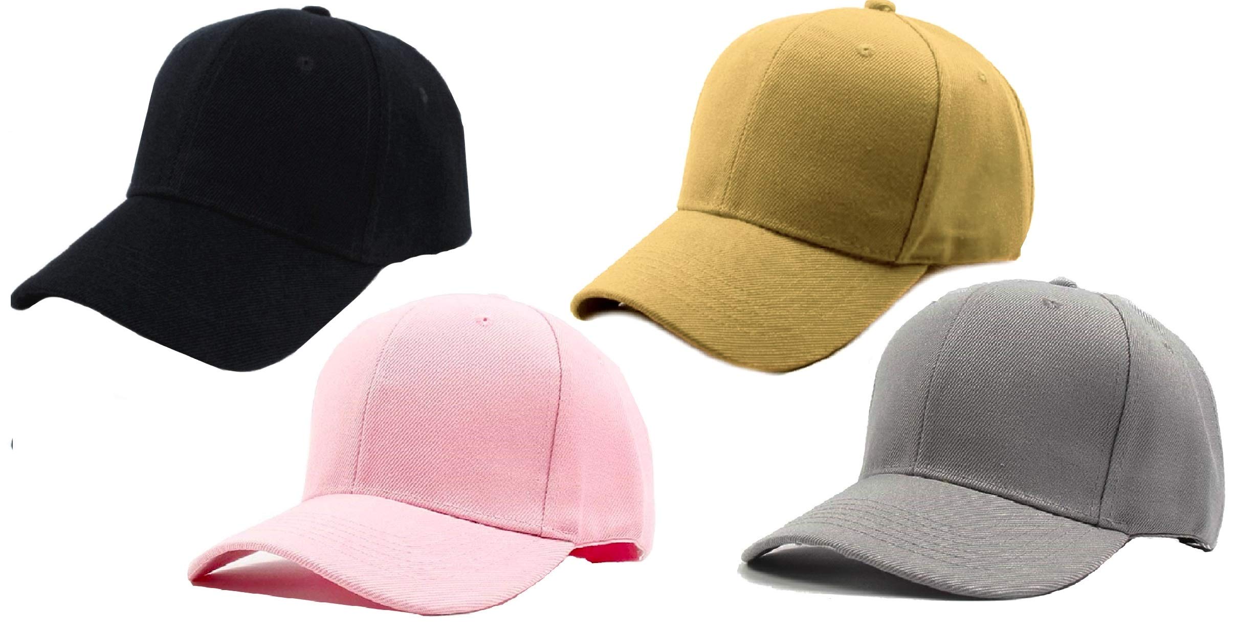 ALCOVE...Refine your image Men's/Boys Cotton Baseball Caps Pack of 4 (Pink, Black, Beige, Grey Set: 4 Caps, Free Size)-picture-20