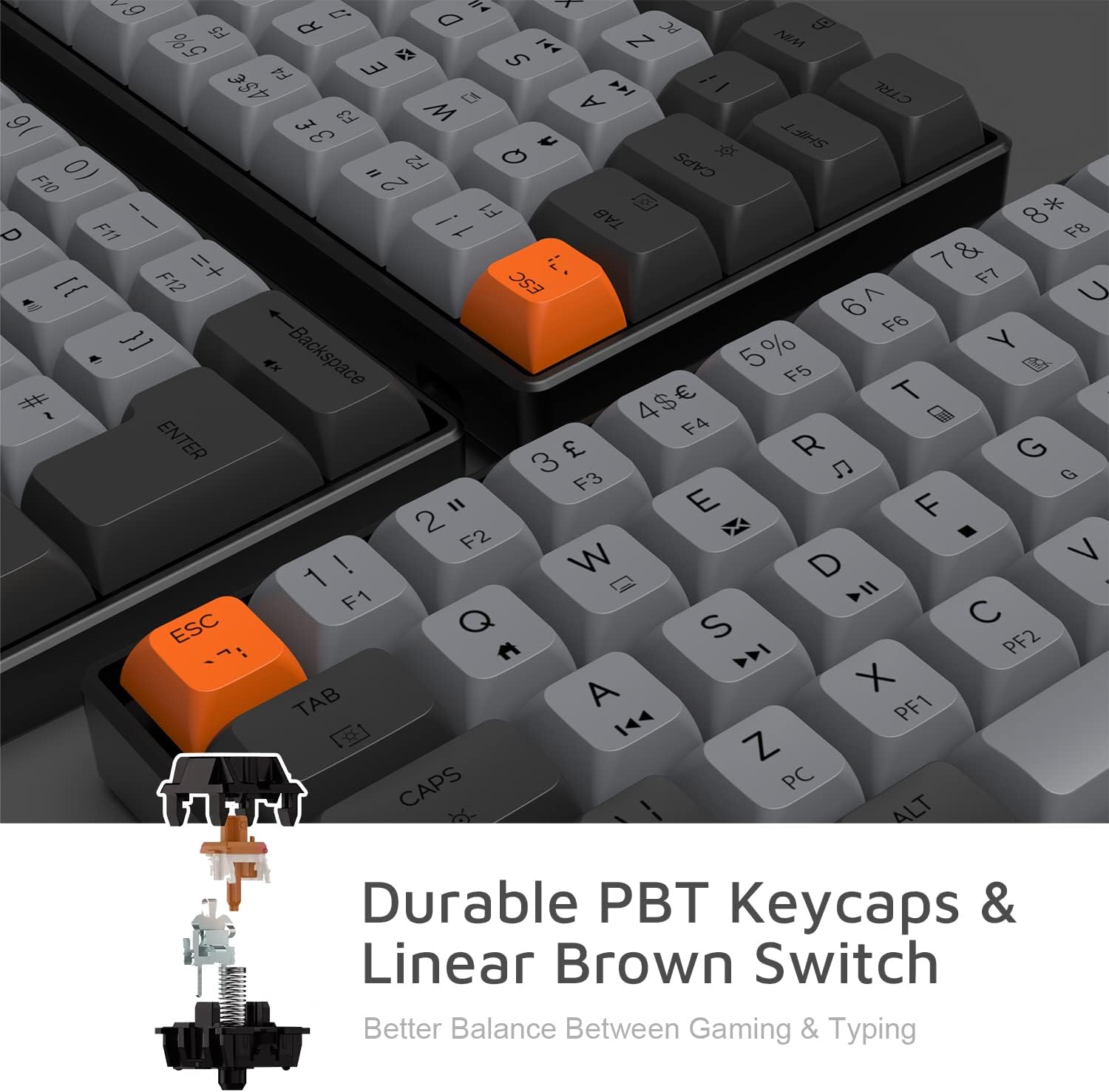 MAGIC-REFINER 60% Wired Mechanical Gaming Keyboard and Mouse Combo, Ultra-Compact 62 Keys RGB Backlit Brown Switch Computer Keyboard with PBT Keycaps,12000DPI Lightweight Mouse for PC/Mac Gamer