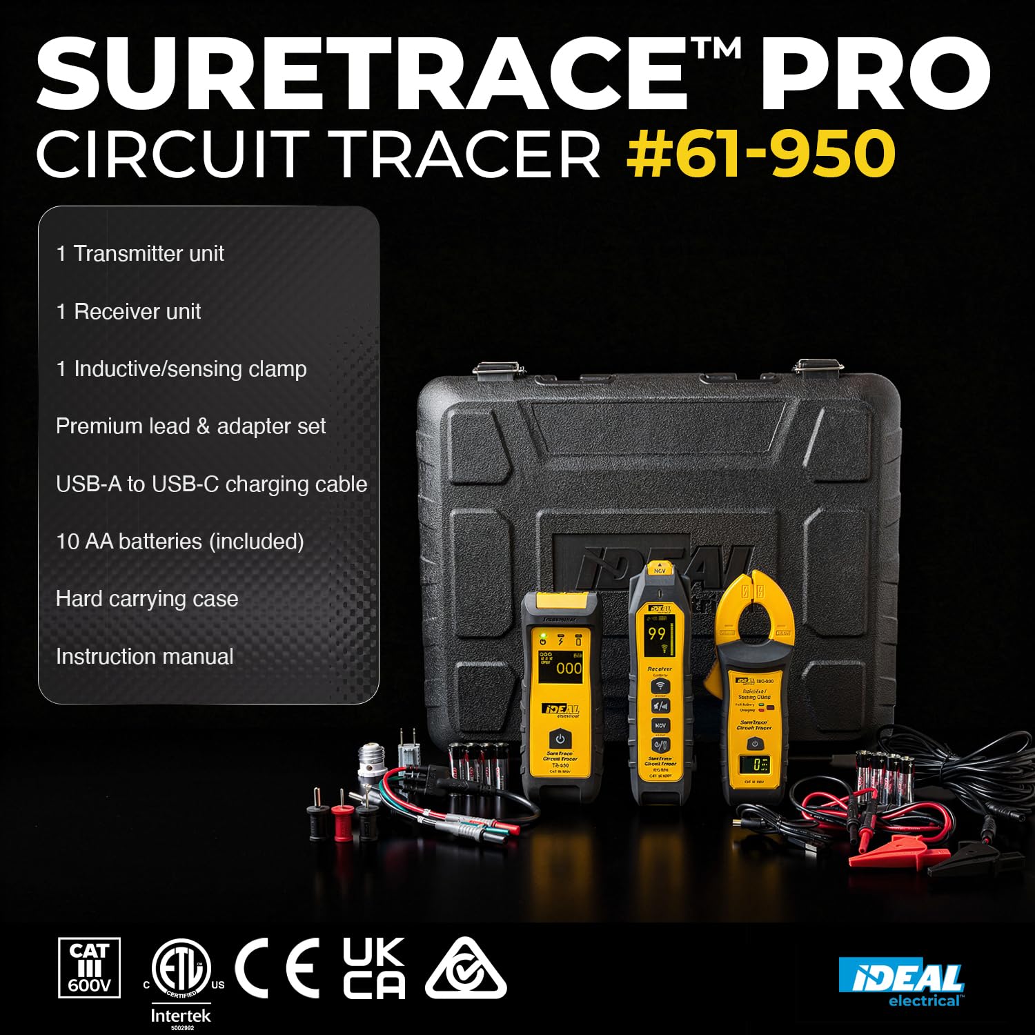 Ideal Electrical SureTrace Pro Circuit Tracer (61-950), 0-600 Volts — Amazon image 2