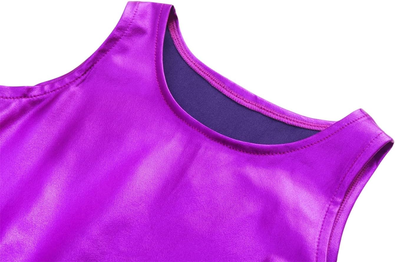 Girls Metallic Dress Kids Sparkly Shiny Dresses Twirl Swing Dresses - Image 4