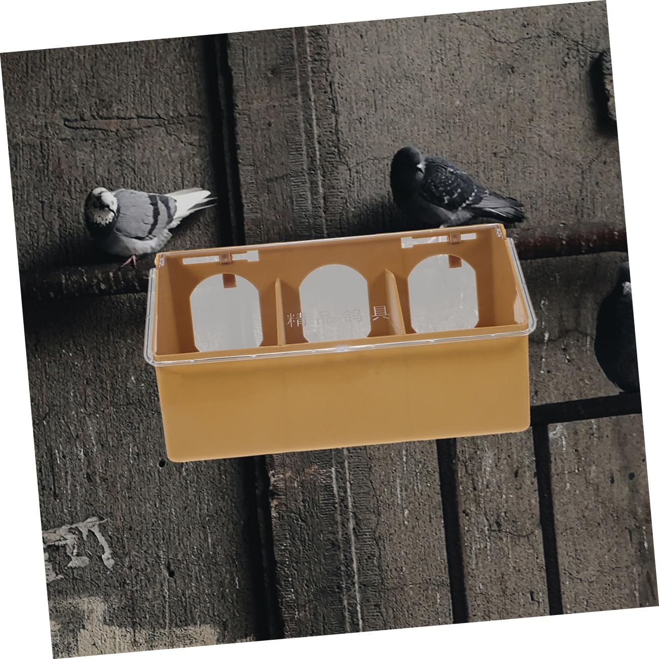 Comedero de Jaula para Codornices Multifunción Tapa 2 Piezas | Plástico Marrón, para Jaula de Pájaros y Mascotas, Resistente al Tamizado, Apto para Comida y Verdura