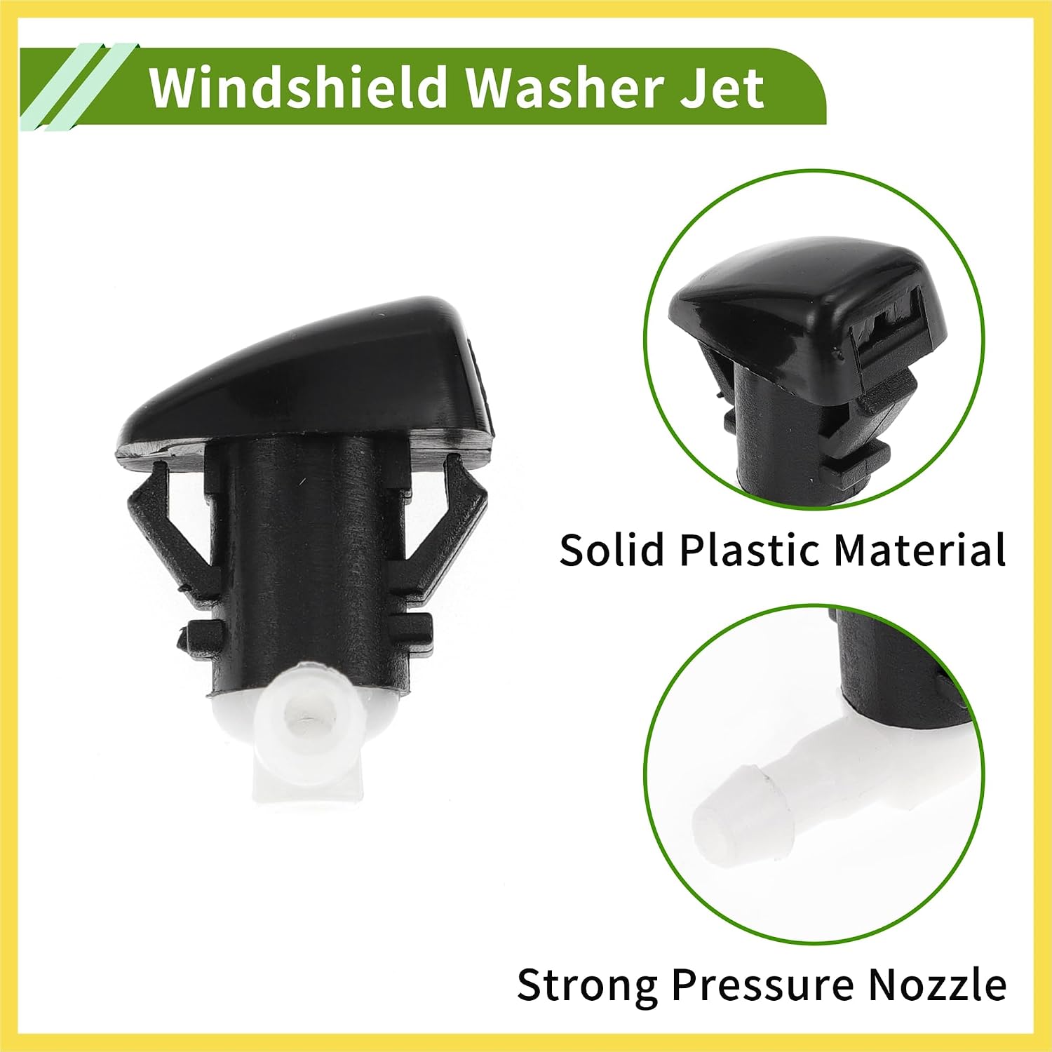 No.68102968AA Windshield Washer Nozzle for Jeep Cherokee 2014-2017 Black Front Windshield Spray Nozzles Wiper Spray Washer Jet Plastic 2pcs Benefit