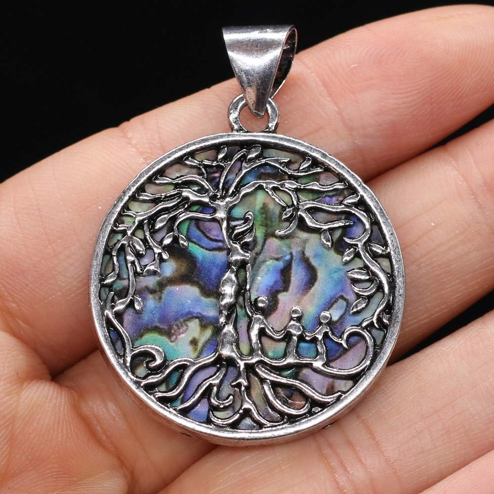 Natural Mother of Pearl Shell Charms, Abalone Gemstone Seashell Pendant for DIY Necklace Jewelry Making (6Pcs) - Image 5