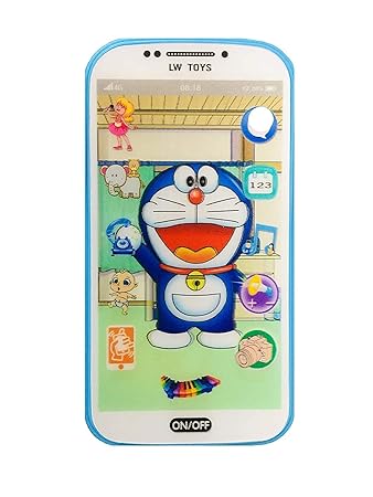 Maykil My Talking First Learning Kids Mobile Smartphone with Touch Screen and Multiple Sound Effects, Along with Neck Holder for Boys & Girls (Doremon)