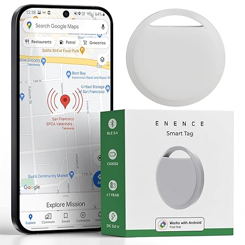 Enence Smart Tracking Device Tag for Keys, Wallet, Luggage, Pets