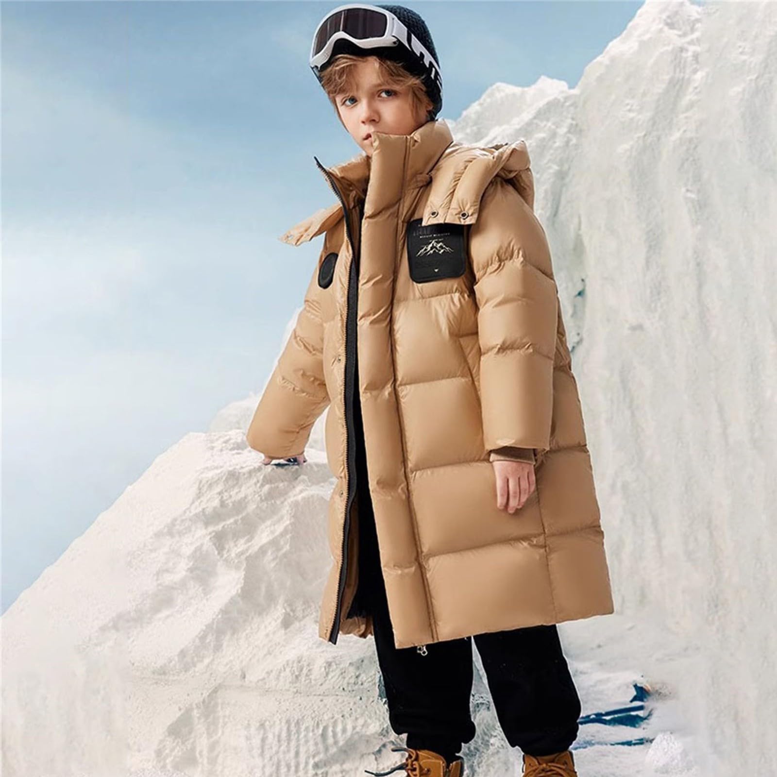 Generisch Abrigo de moda para niños y niñas, abrigo grueso, chaqueta de invierno acolchada, ropa para niños