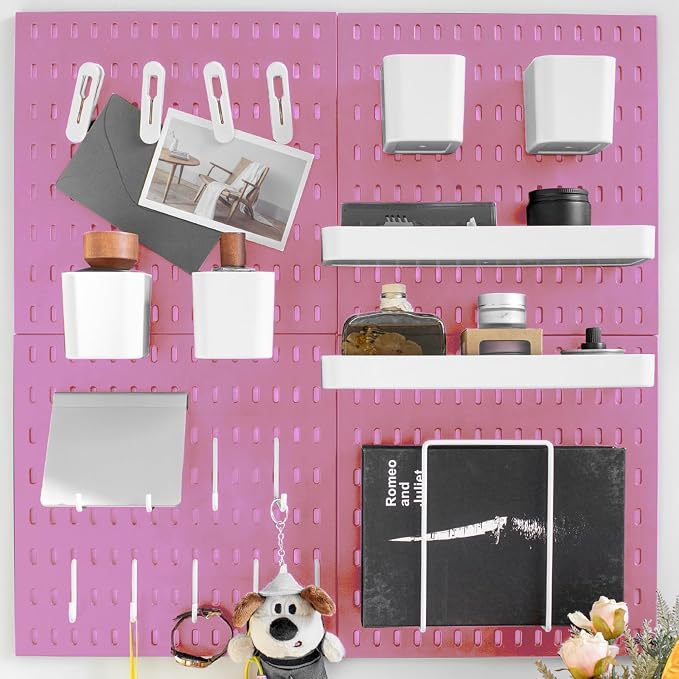 Amazon.com: RIVTUN Wall-Mounted Pegboard Kit, 25.2" x 25.2" Organizer ...