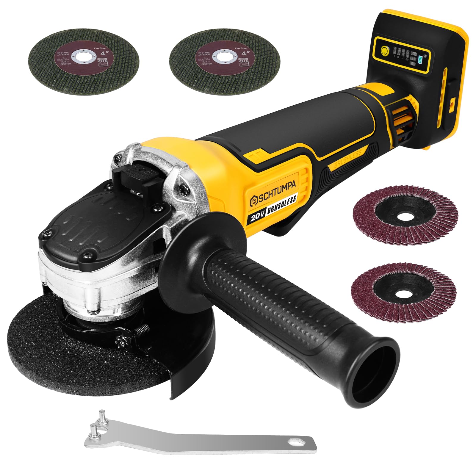 Cordless Angle Grinder for DEWALT 20V Max Battery, 8500RPM Brushless Angle Grinder Tool, for Cutting, Grinding, Polishing and Rust Removal(Battery NOT Included)