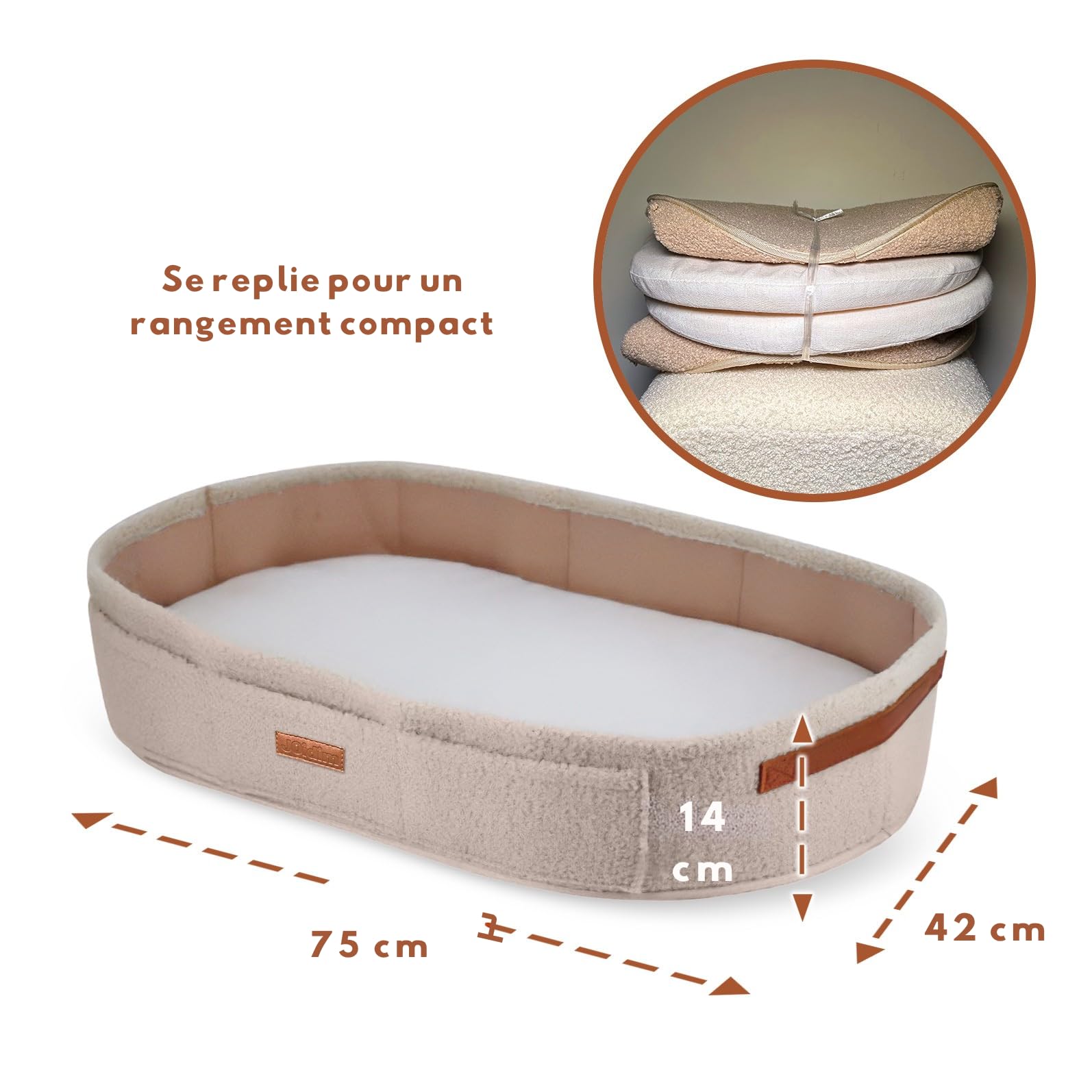 lit cocon nouveau-née portable-panier à langer ergomique,doux et sécurisé pour le sommeil et sieste
