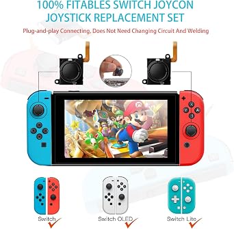 GuliKit Switch JoyCon Joystick Replacement, TMR Joystick (2 Pack) | With Repair Kit Accessories, Updated Anti-Drift TMR Electromagnetic Joystick For Switch LCD/OLED Joy Con & Switch Lite
