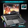 spirit of gamer - airblade 500 laptop cooler 10 to 17 inch 4 quiet fans compatible with ps5 ps4 xbox & pc rgb backlit cooling plate notebook cooler